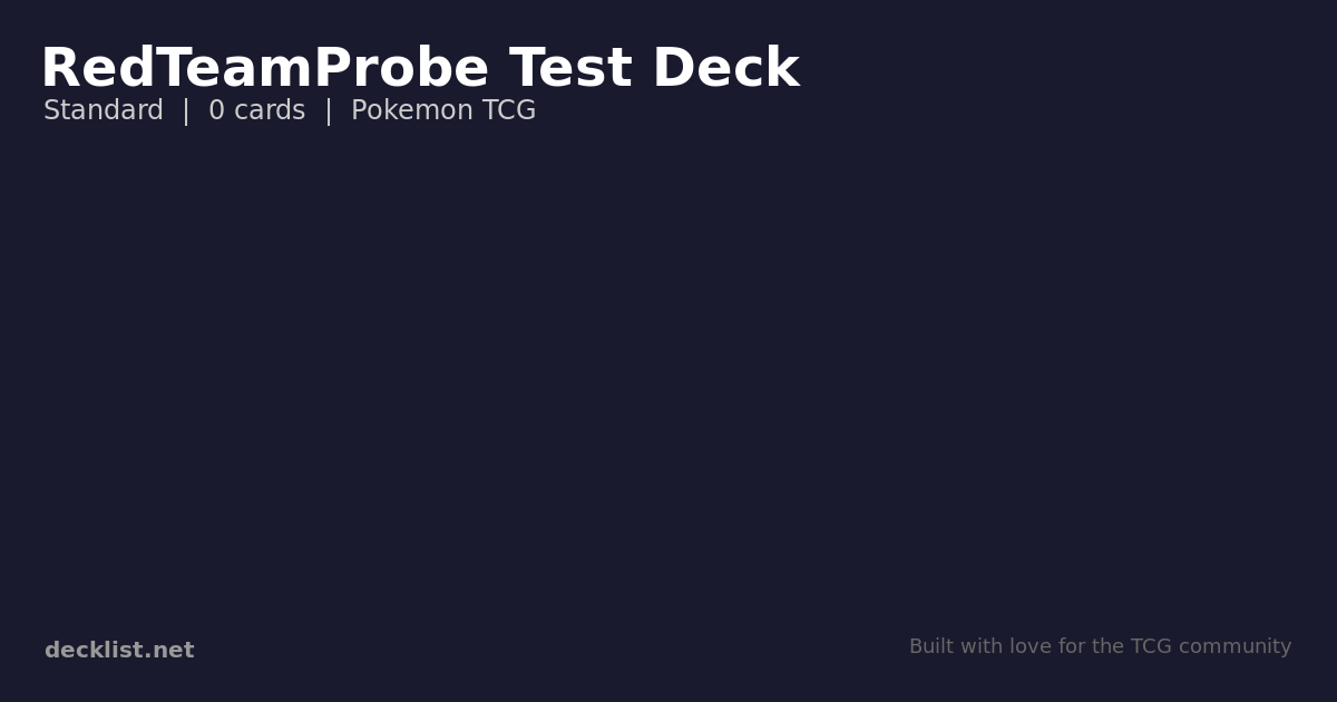 RedTeamProbe Test Deck deck preview